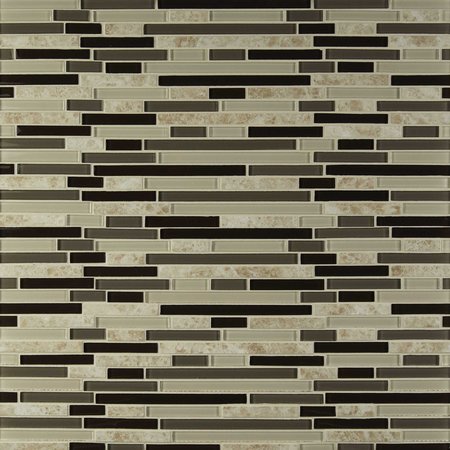 MSI Amalfi Cafe Interlocking 12 In. X 12 In. X 6 Mm Glass And Porcelain Mesh-Mounted Mosaic Tile, 15PK ZOR-MD-0475